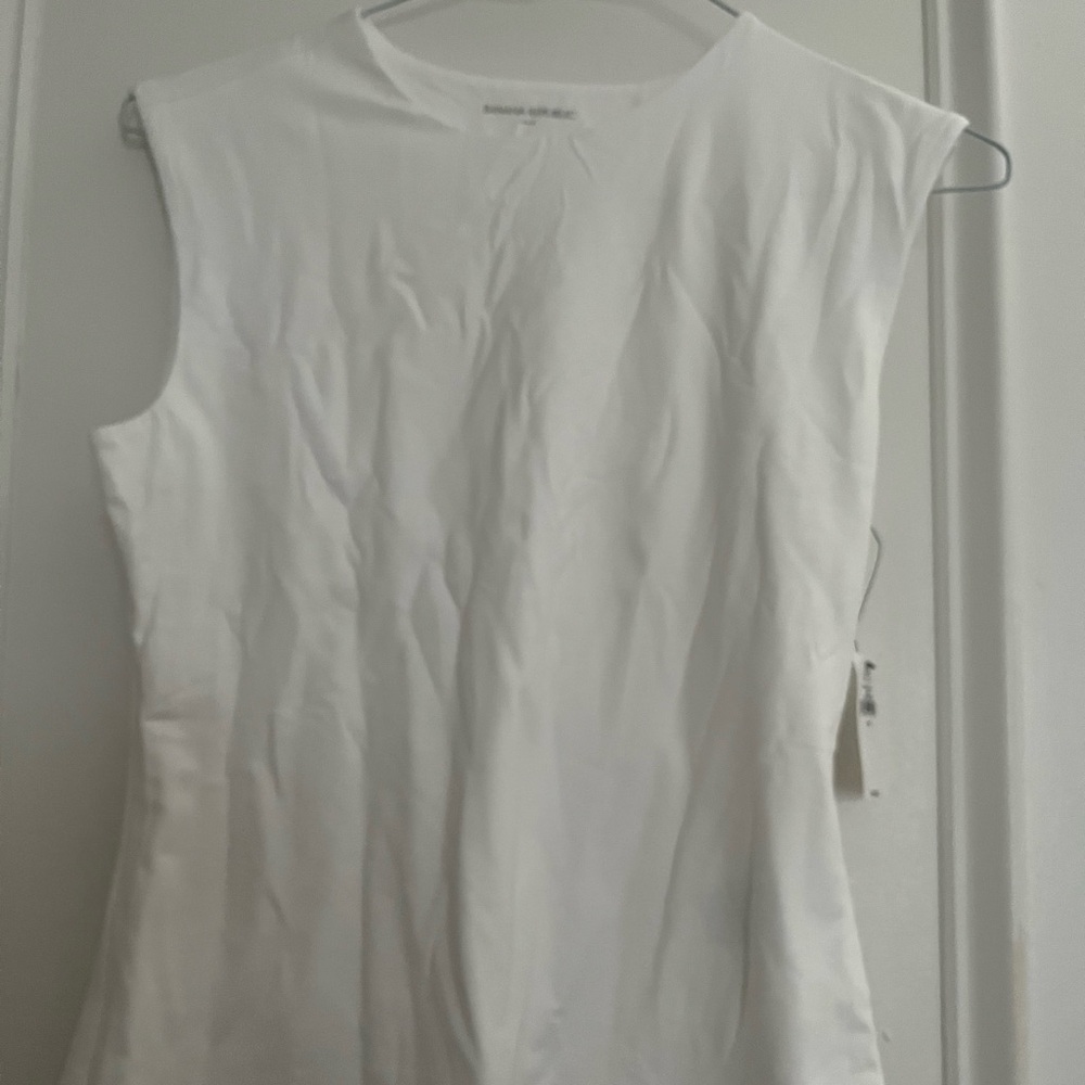 Banana Republic White Cap Sleeve Blouse